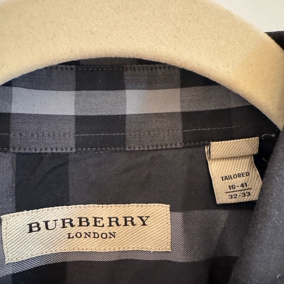Burberry Black and Gray Checkered Shirt - Picture 2 of 4